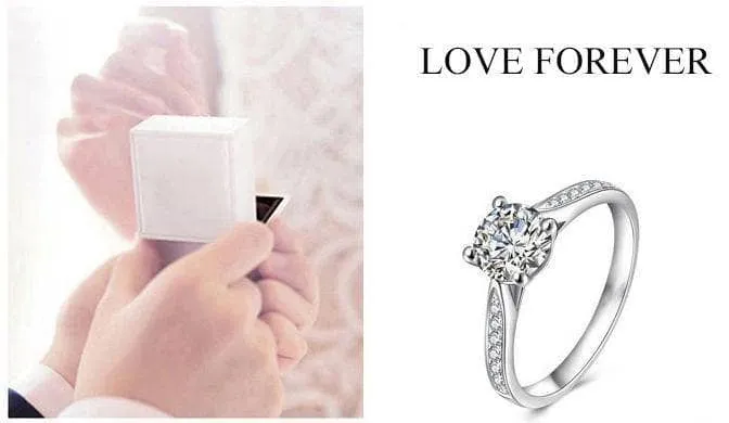 Four Prong Luxury Diamond Engagement Ring