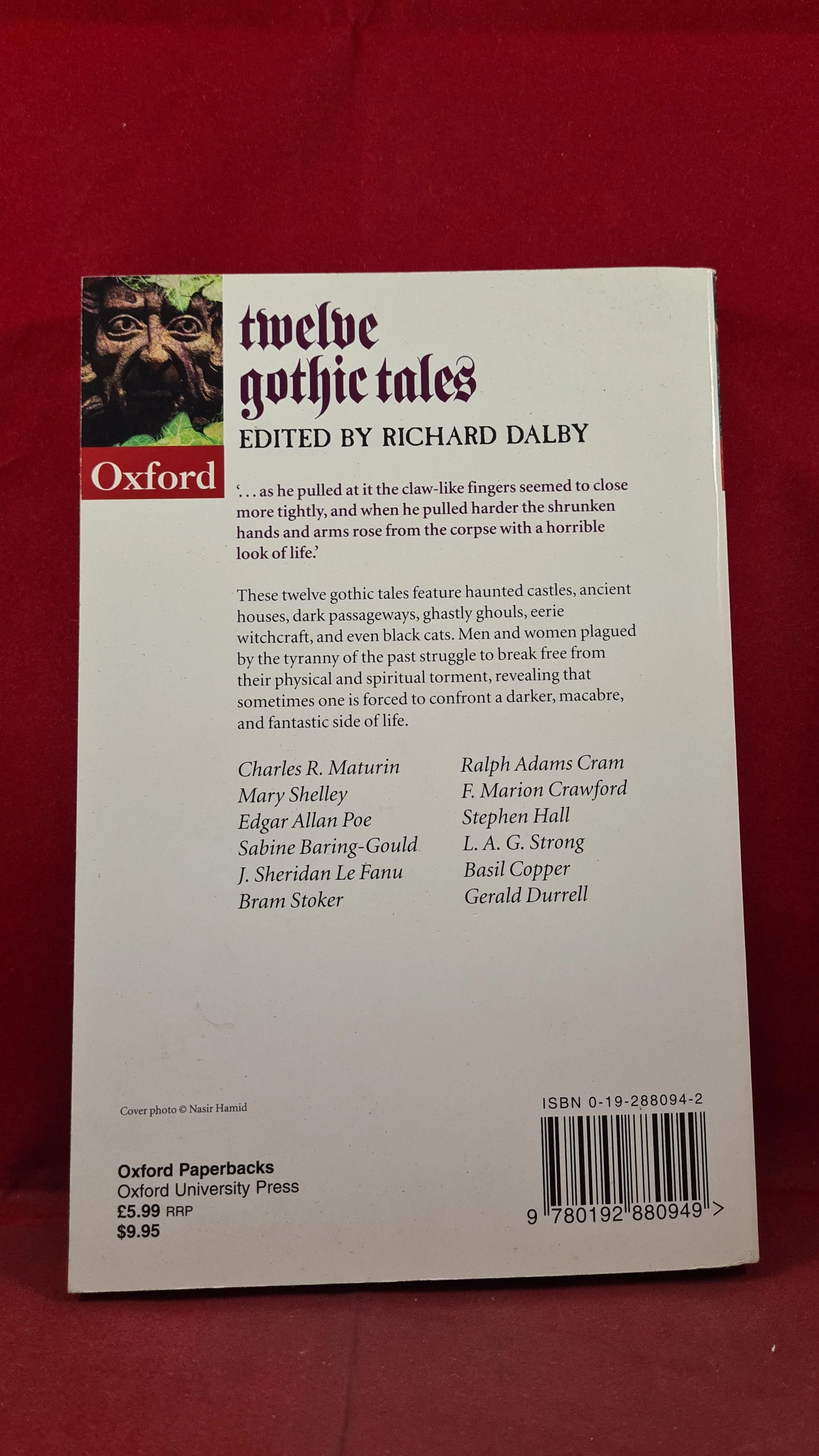 FREE WHEN PURCHASED WITH ANOTHER BOOK 12 Gothic Tales, 1998, First Edition