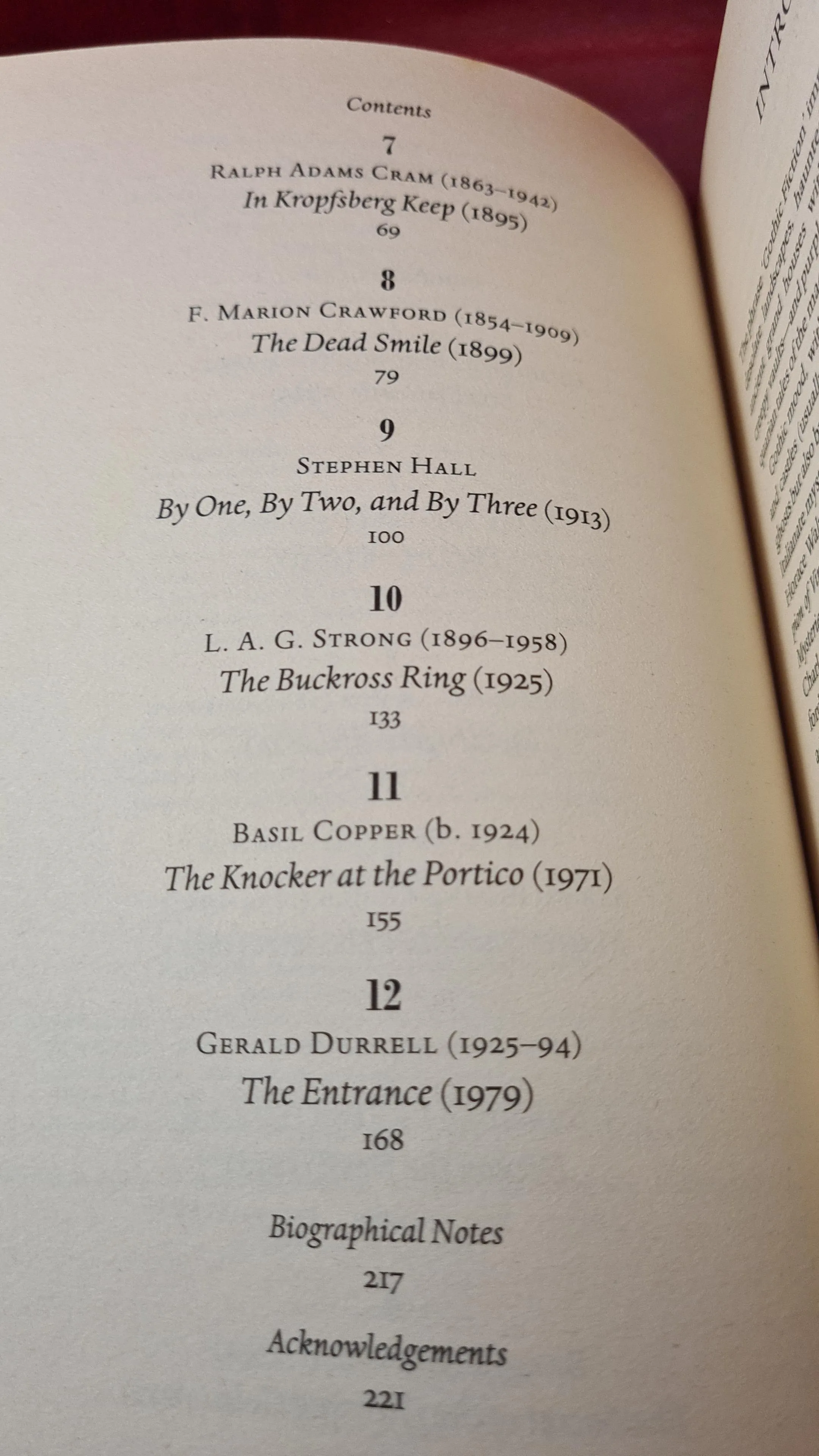FREE WHEN PURCHASED WITH ANOTHER BOOK 12 Gothic Tales, 1998, First Edition