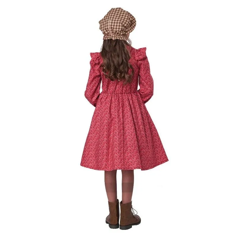 Frontier Settler Red Girls Costume