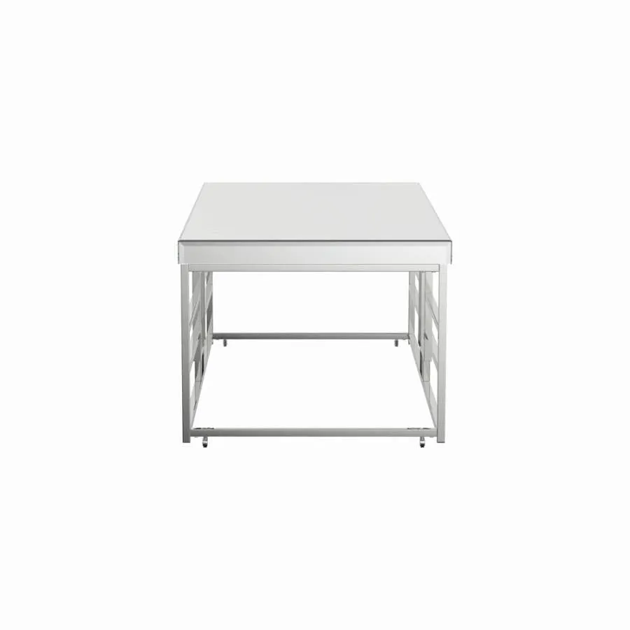 Geometric Frame Coffee Table in Chrome