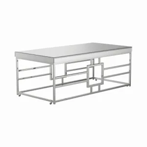 Geometric Frame Coffee Table in Chrome