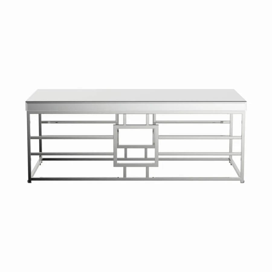 Geometric Frame Coffee Table in Chrome