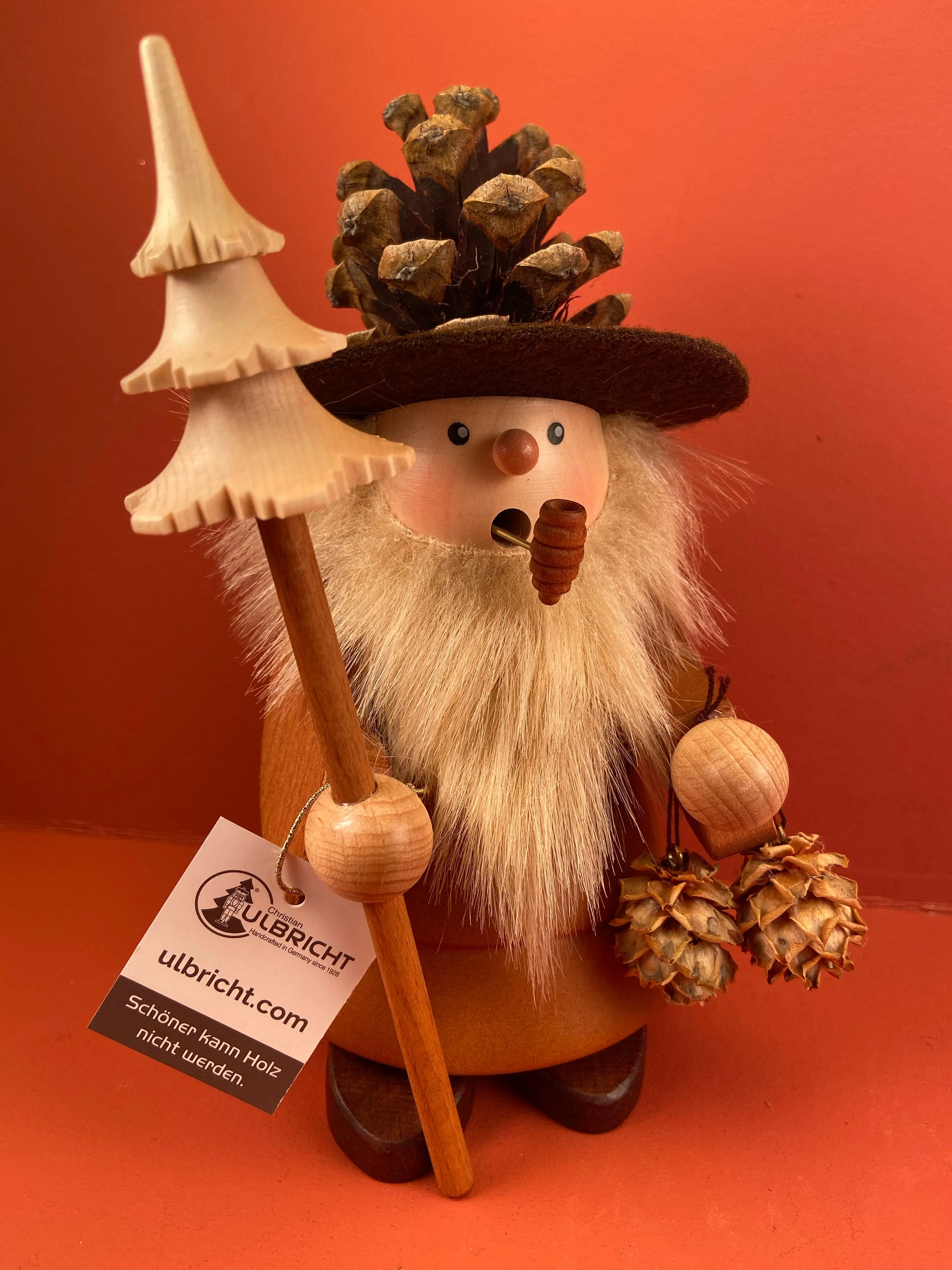 German Incense Smoker: Pinecone Man