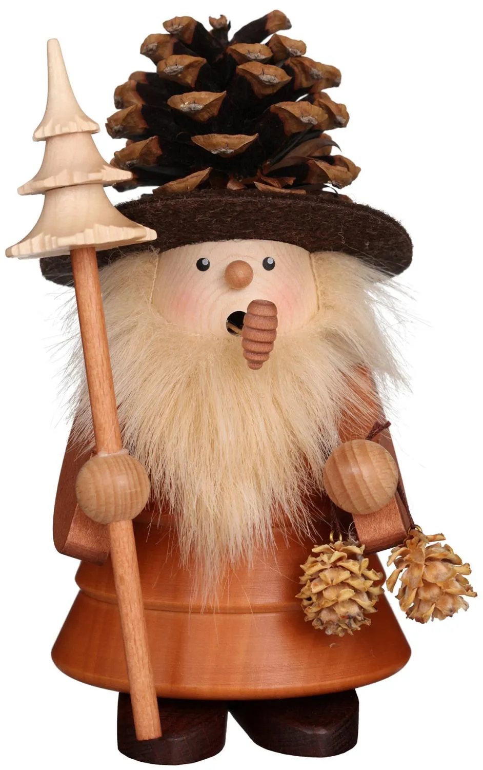 German Incense Smoker: Pinecone Man