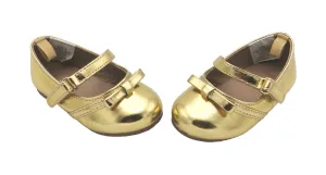 GIRL SIZE 4 TODDLER - GYMBOREE Gold Ballet Dress Shoes NWOT B13