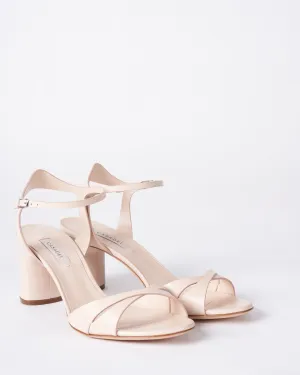 gloria heeled sandal with ankle strap - florence spiagga rosa