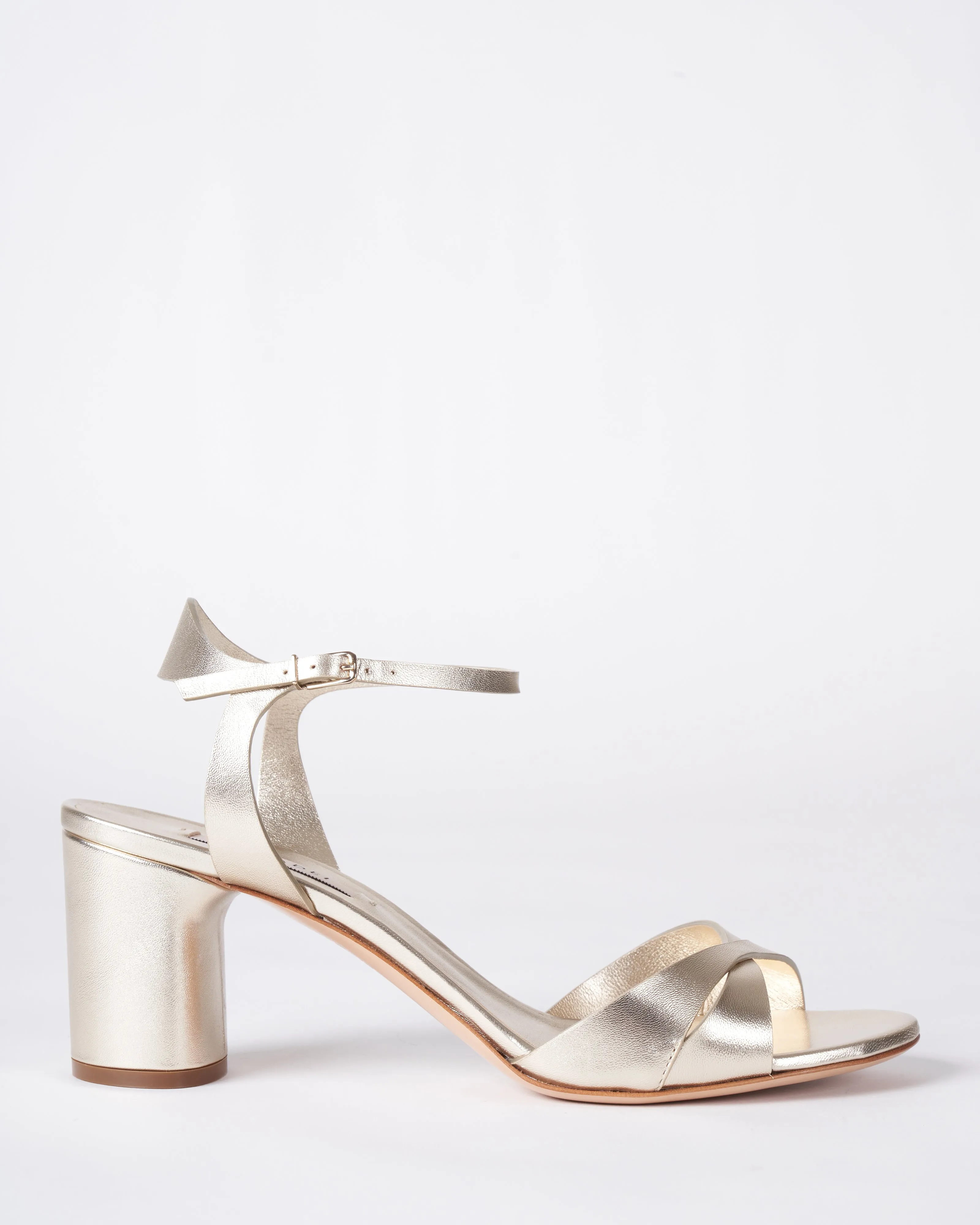 gloria tiffany visione - golden heeled sandal with ankle strap