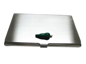Green Chili Pepper Business Card Holder