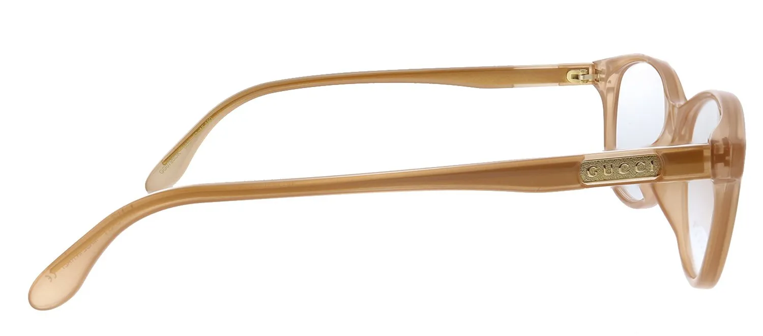 Gucci GG 0795OK 003 Rectangle Acetate Pink Eyeglasses with Demo Lens