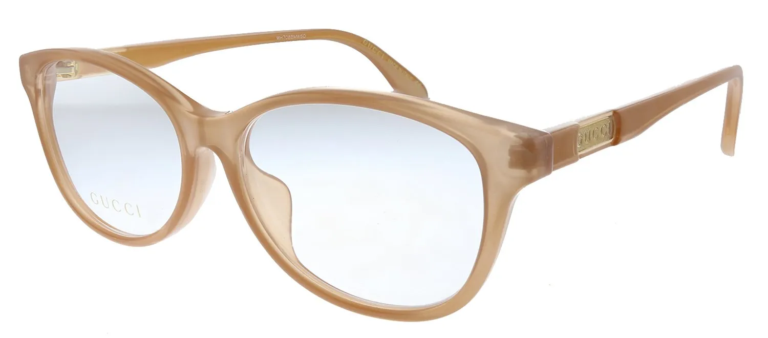 Gucci GG 0795OK 003 Rectangle Acetate Pink Eyeglasses with Demo Lens