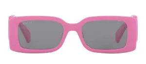 Gucci GG 1325S 006 Rectangle Plastic Pink Sunglasses with Grey Lens