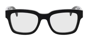 Gucci GUCCI LOGO GG 1138O 001 Square Plastic Black Eyeglasses with Logo Stamped Demo Lenses