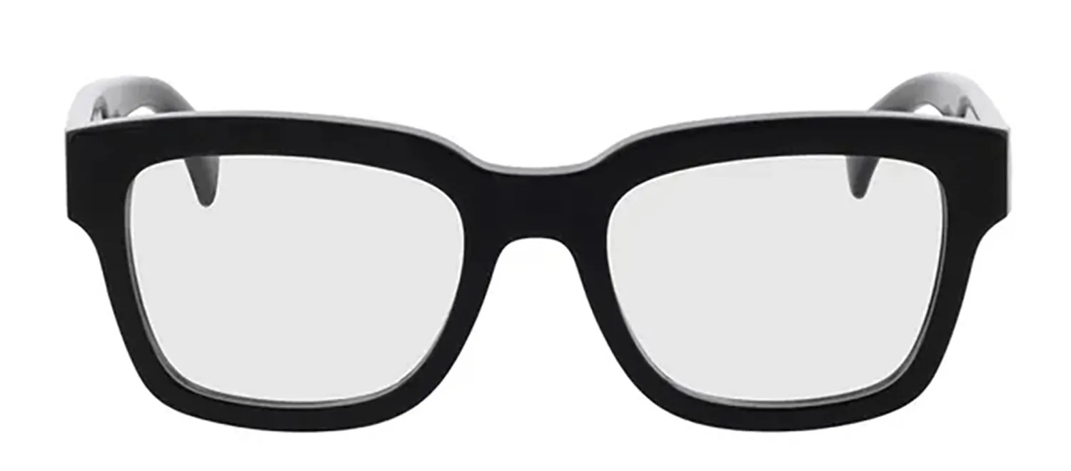 Gucci GUCCI LOGO GG 1138O 001 Square Plastic Black Eyeglasses with Logo Stamped Demo Lenses