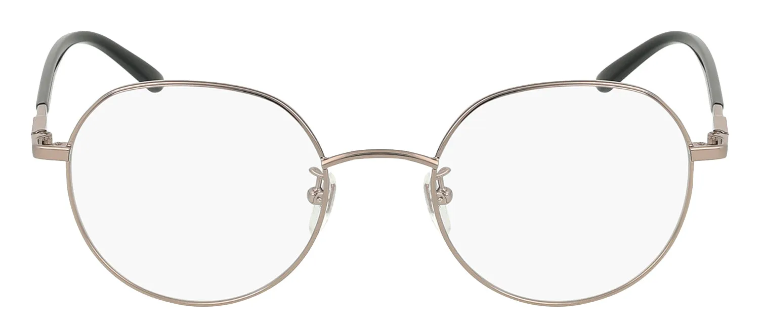 Gucci GUCCI LOGO GG 1349O 001 Round Metal Gunmetal Eyeglasses with Logo Stamped Demo Lenses