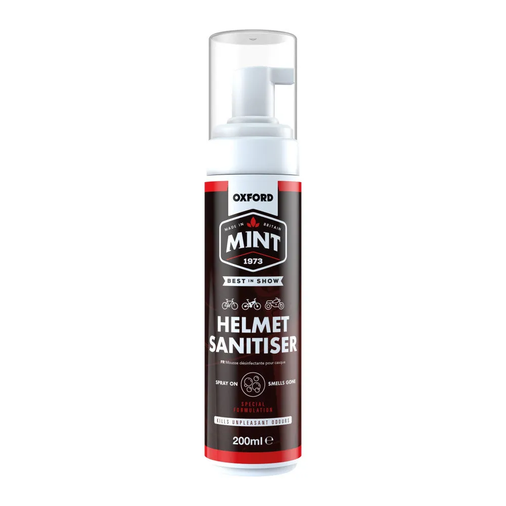 Helmet Cleaning Solution Oxford Mint Helmet Sanitiser Motorcycle, 200ml