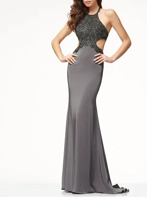 High-end Dress Hanging Neck Evening Dress Long Skirt