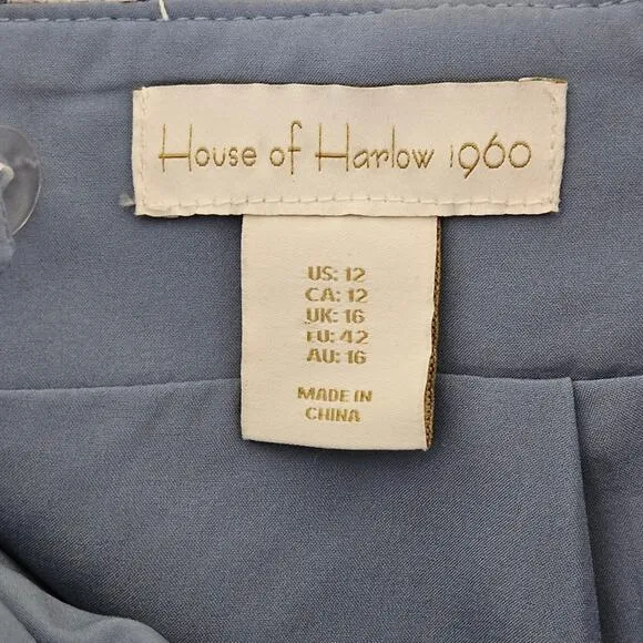 HOUSE OF HARLOW 1960 Pastel Blue and White Skort Tweed Mini Preppy Size 12
