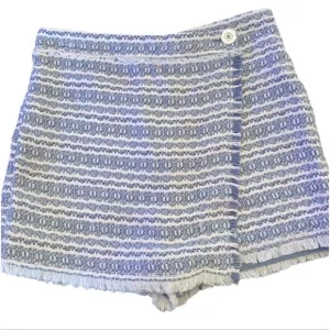 HOUSE OF HARLOW 1960 Pastel Blue and White Skort Tweed Mini Preppy Size 12