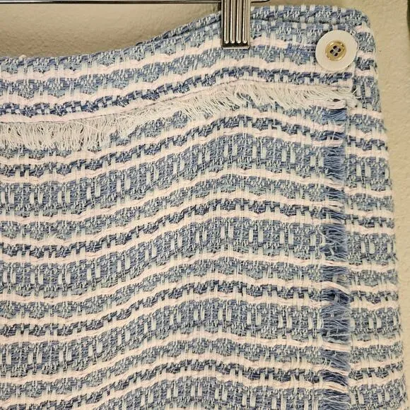 HOUSE OF HARLOW 1960 Pastel Blue and White Skort Tweed Mini Preppy Size 12
