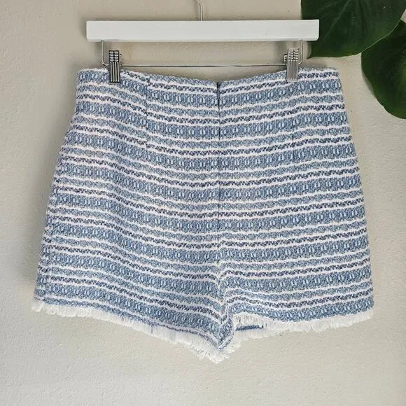 HOUSE OF HARLOW 1960 Pastel Blue and White Skort Tweed Mini Preppy Size 12