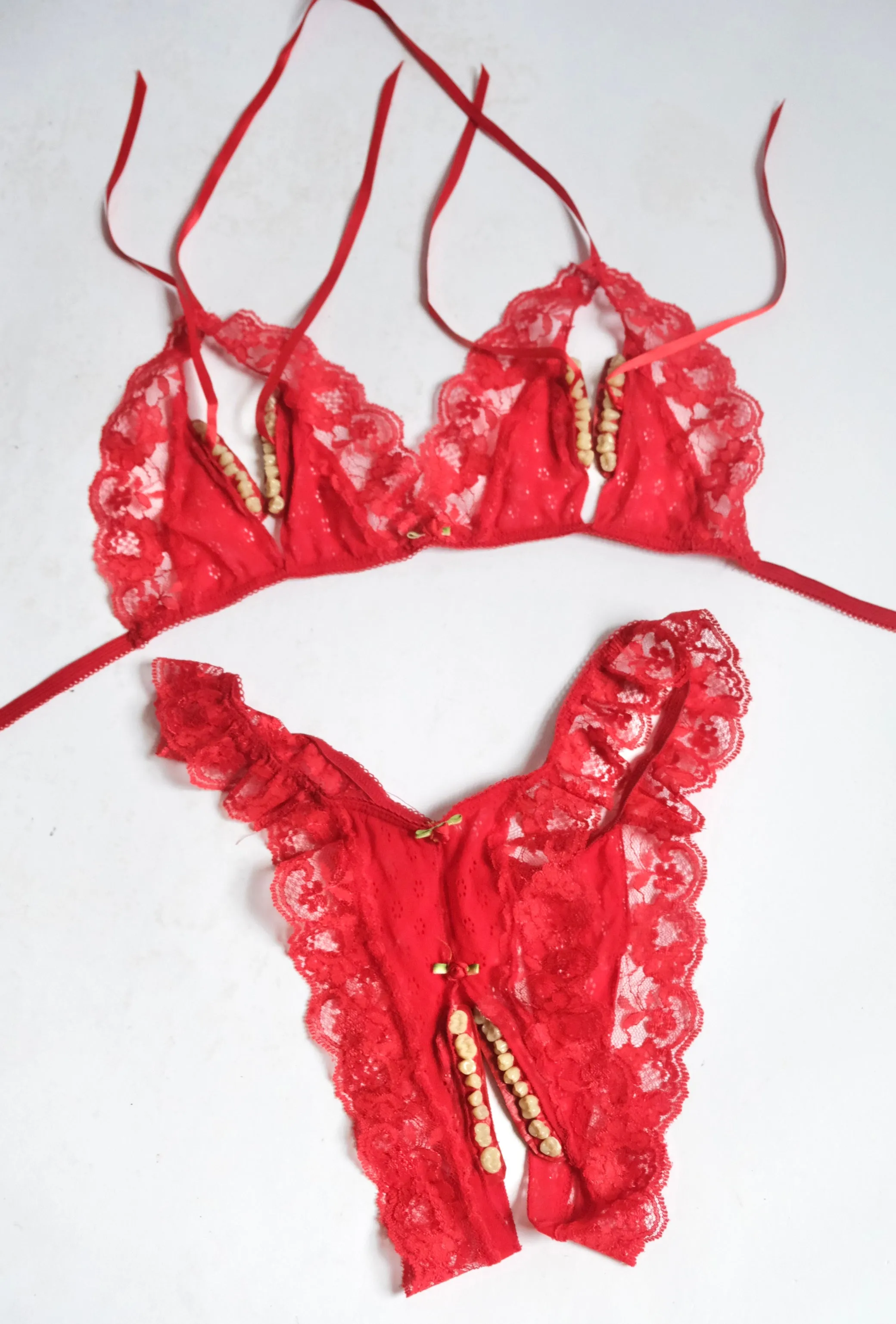 Hungry Crotchless Undies & Bra Set