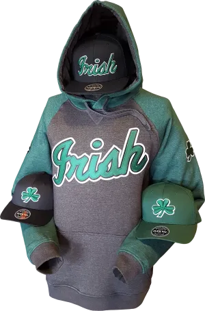 Irish Hoodie Premium Heathered Ring Spun Poly Cotton