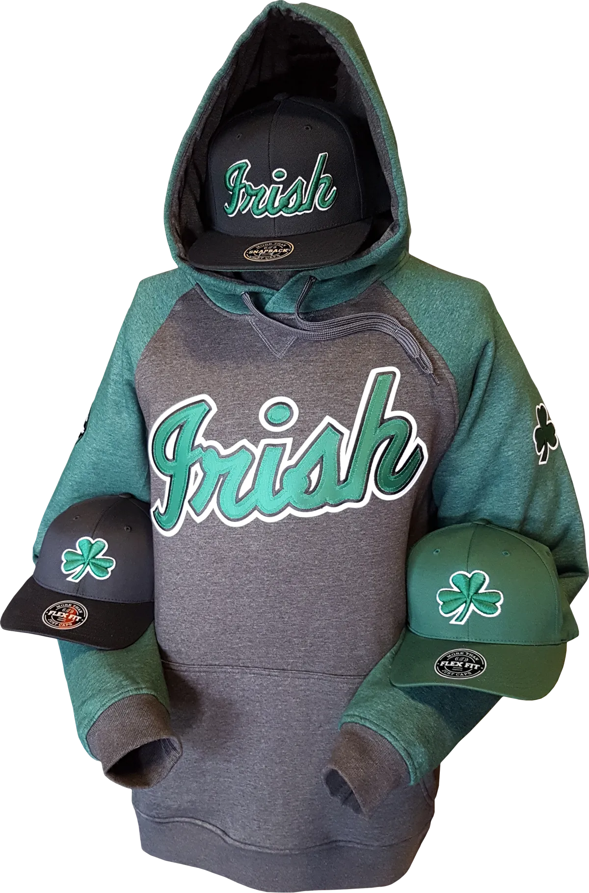 Irish Hoodie Premium Heathered Ring Spun Poly Cotton