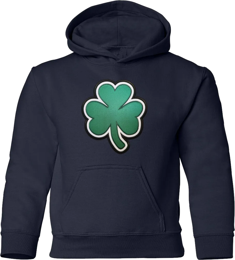Irish Youth Hoodie Big Clover Navy