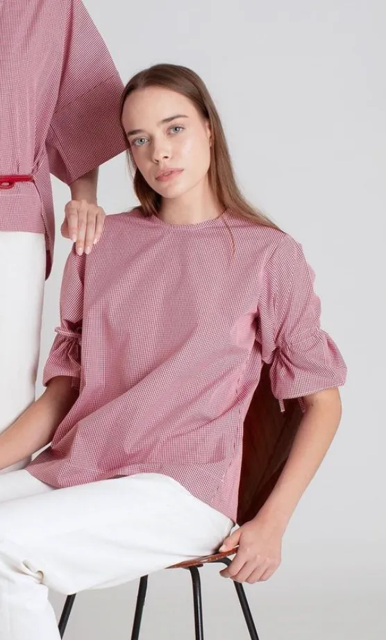 Jackie Shirt - Oxford Stripe Sky