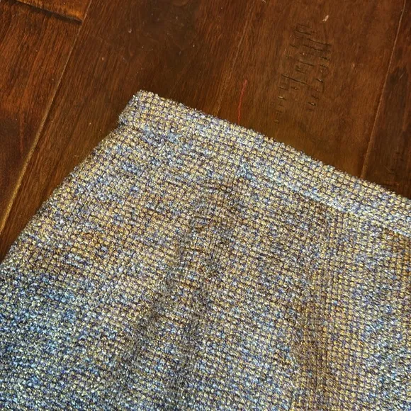 J.Crew lavender Gold Sparkle Tweed Zip Front Skirt size 6 pencil Christmas ready