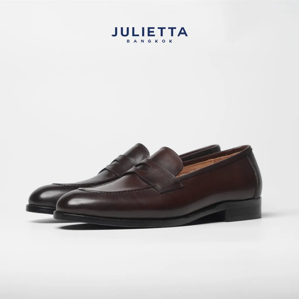 JULIETTA - MULLEN Penny Loafer Calfakin : Brown