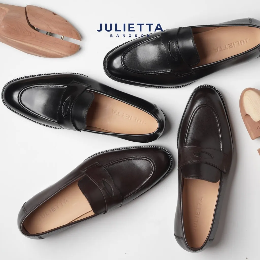 JULIETTA - MULLEN Penny Loafer Calfakin : Brown