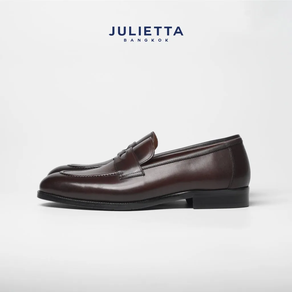 JULIETTA - MULLEN Penny Loafer Calfakin : Brown