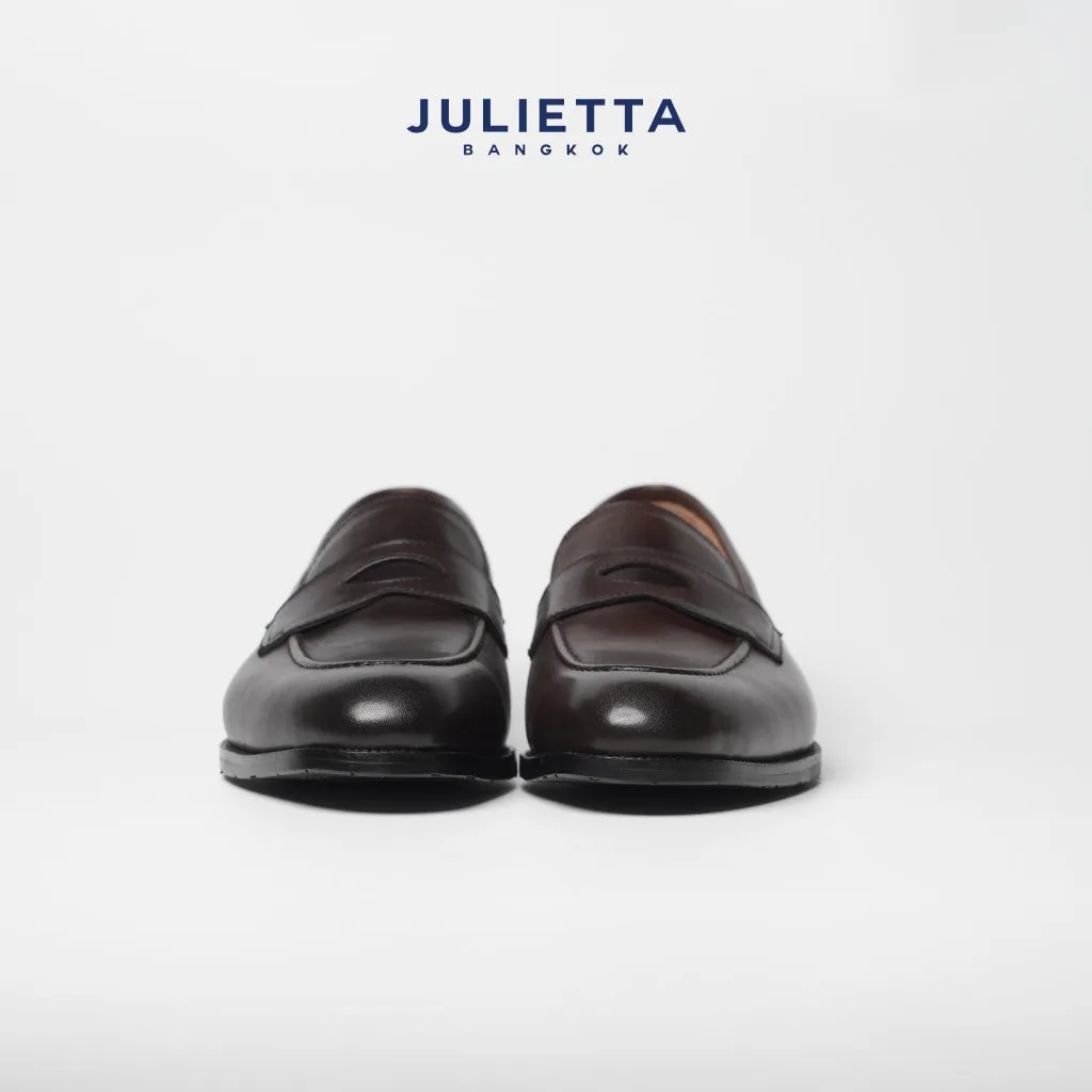 JULIETTA - MULLEN Penny Loafer Calfakin : Brown
