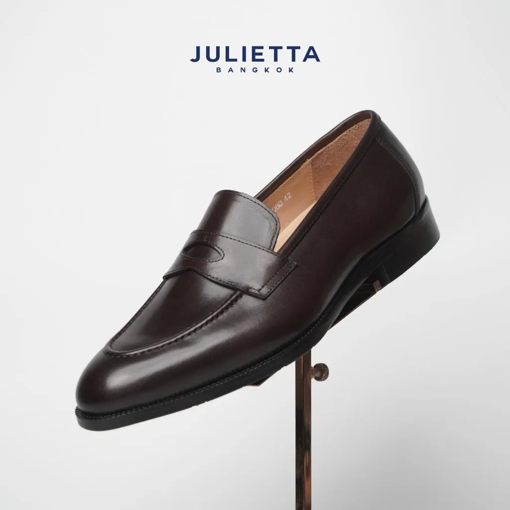 JULIETTA - MULLEN Penny Loafer Calfakin : Brown