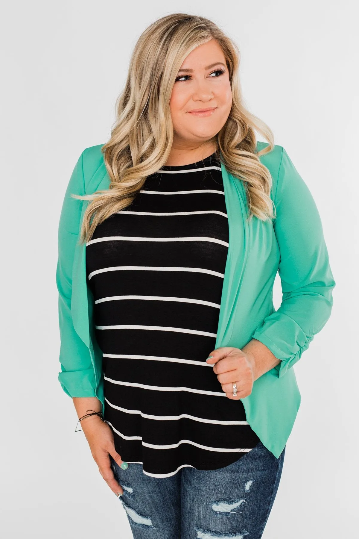 Keep It Professional Blazer- Mint