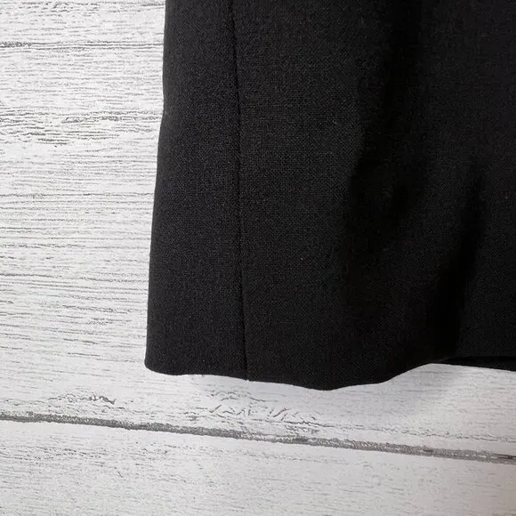 Lafayette 148 New York Skirt Womens Size 4 Black Wool Blend Double Vent Pencil