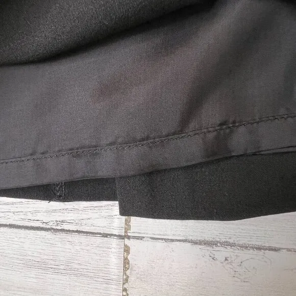 Lafayette 148 New York Skirt Womens Size 4 Black Wool Blend Double Vent Pencil