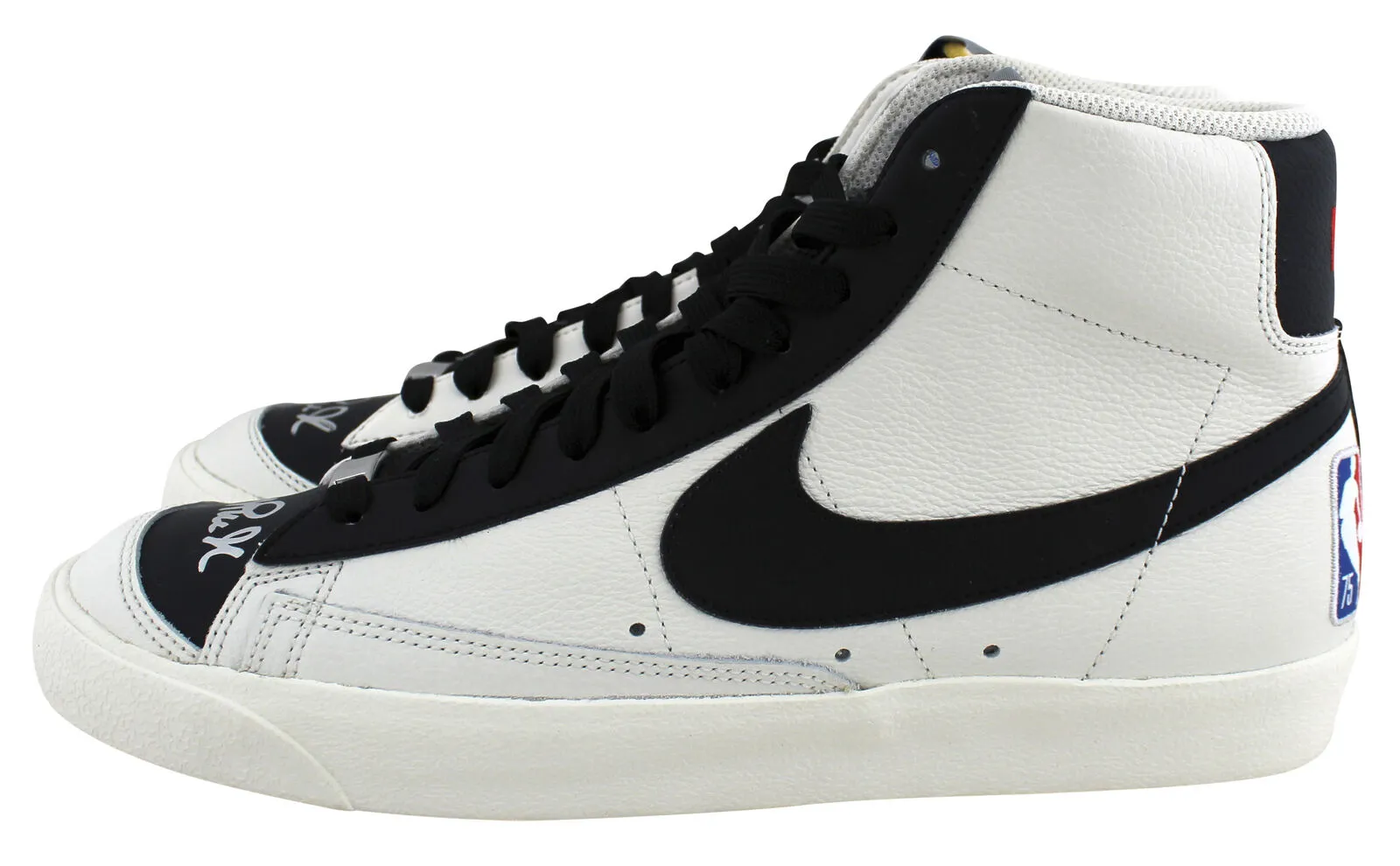 Lakers Magic Johnson Signed Nike NBA 75 Blazer Mid '77 EMB Shoes w/ Box BAS Wit