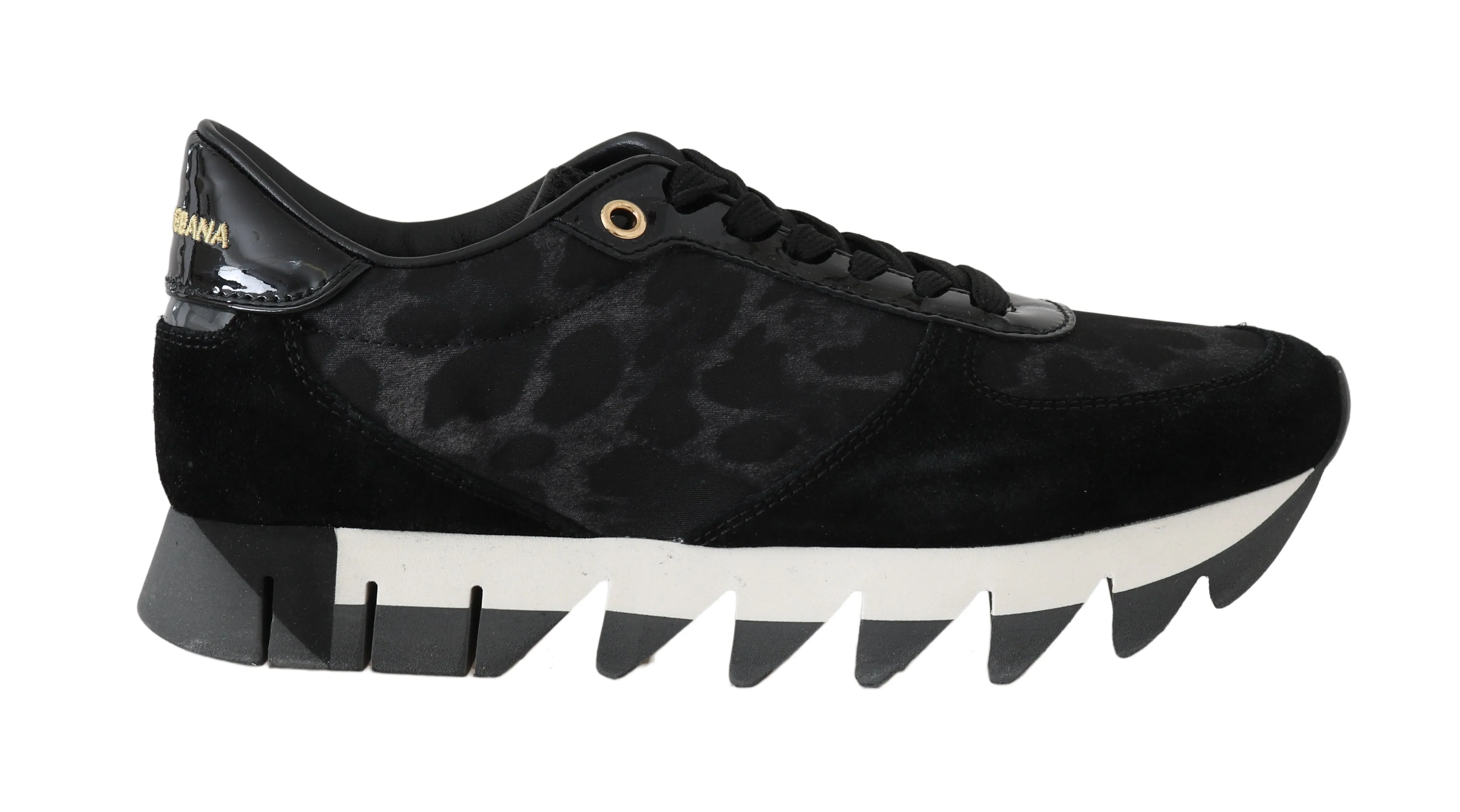 Leather Black Leopard Sneakers