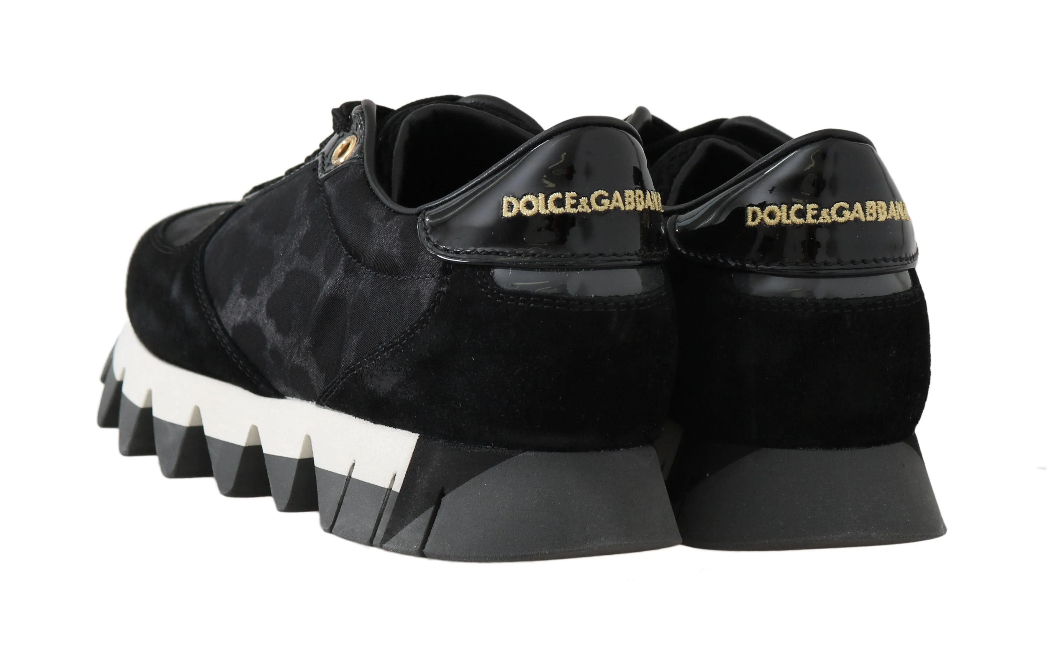 Leather Black Leopard Sneakers