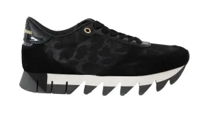 Leather Black Leopard Sneakers