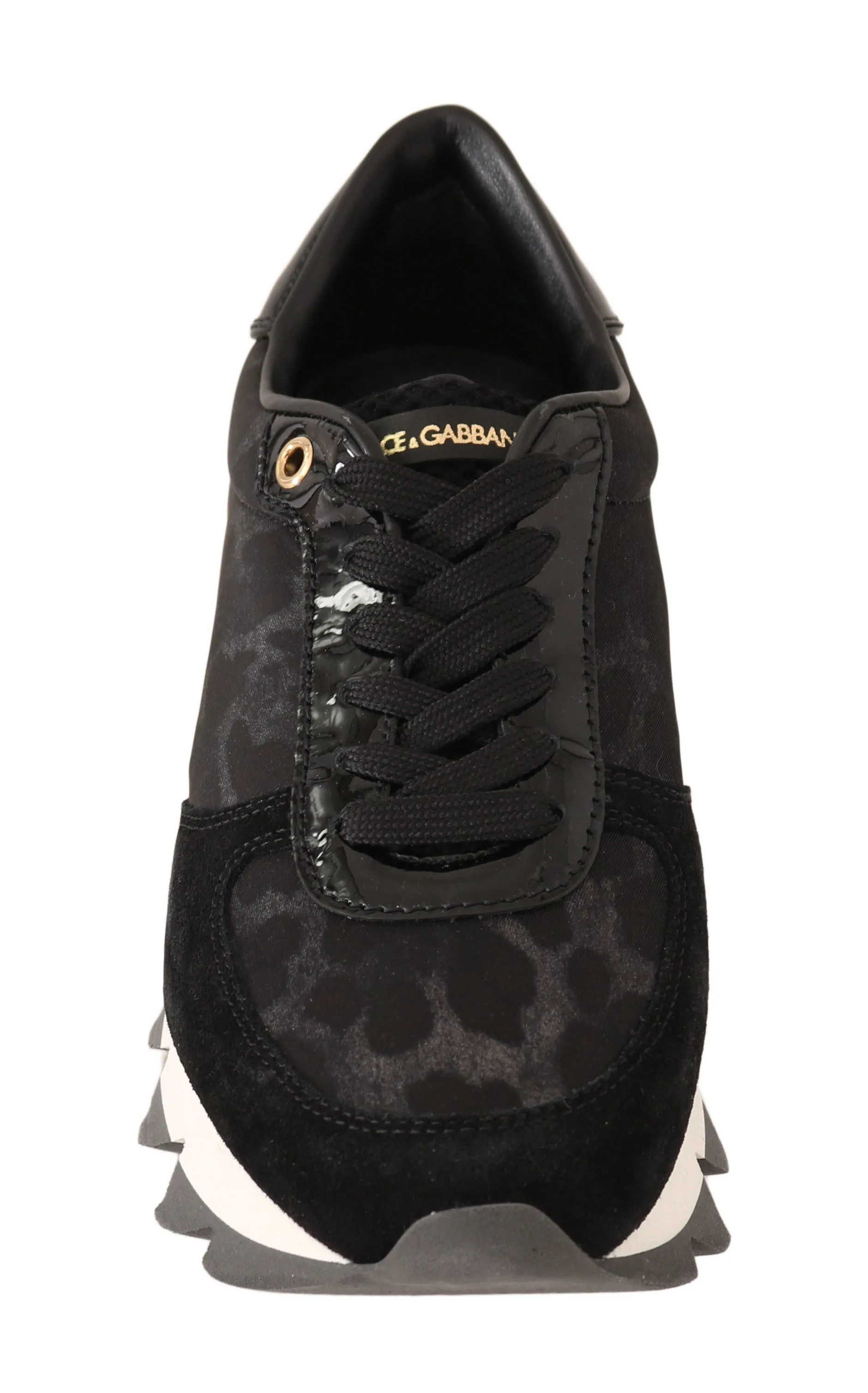 Leather Black Leopard Sneakers