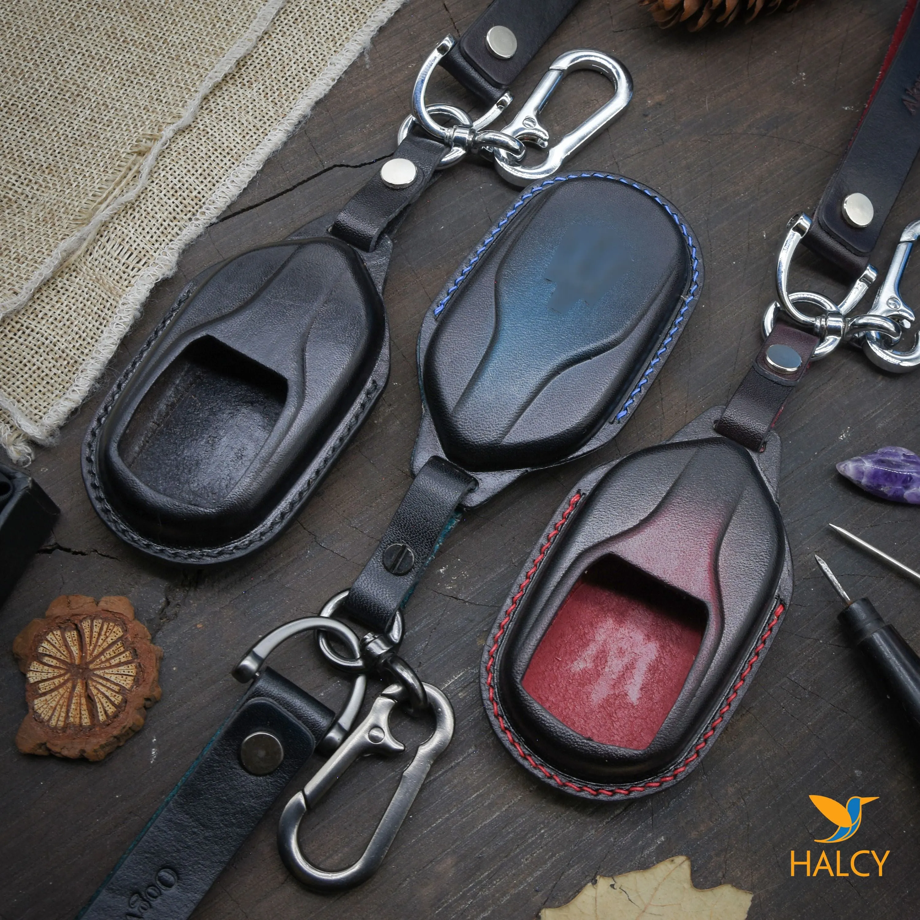 Leather Car Key Fob Cover For Maserati