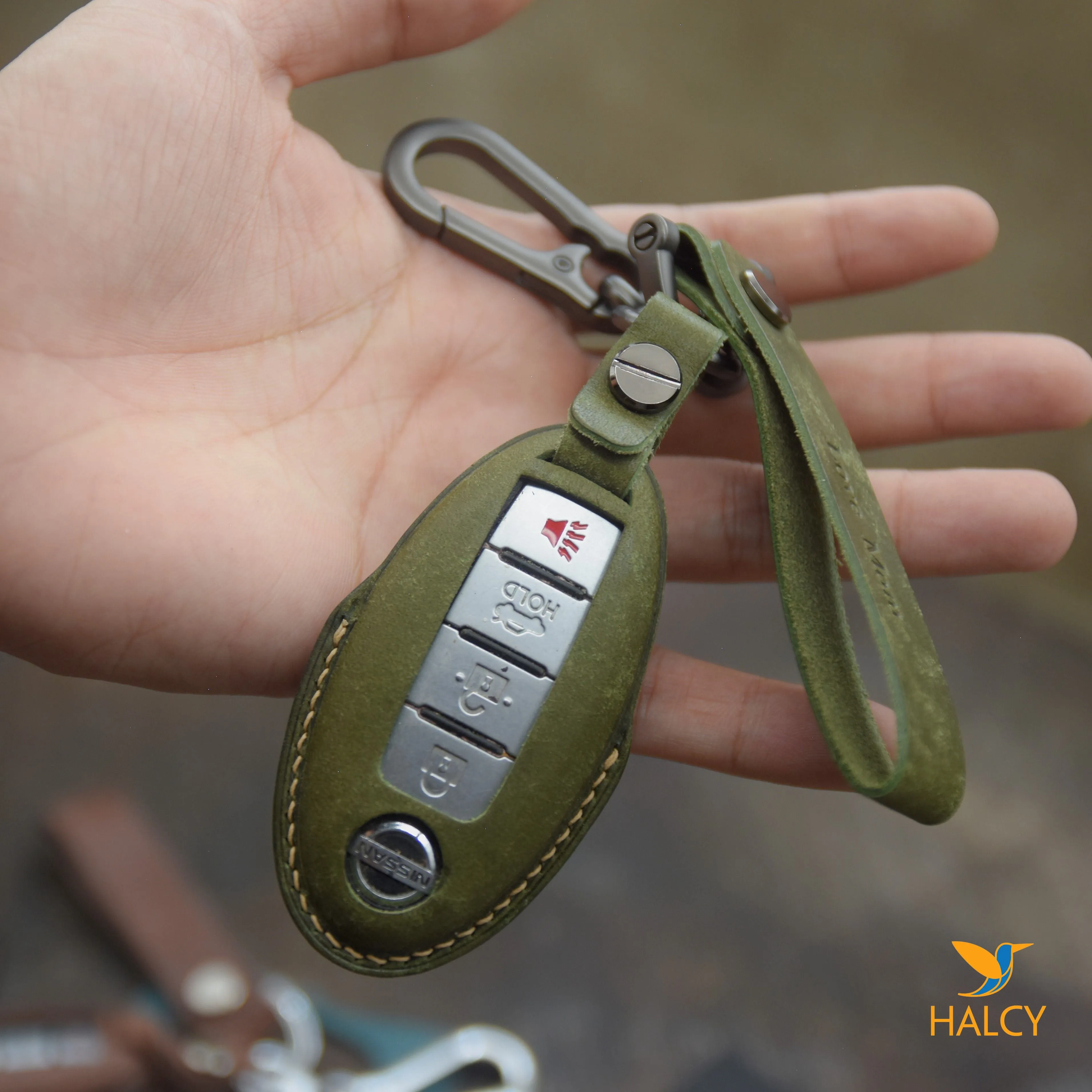 Leather Key Fob Cover fit for Nissan & Infiniti
