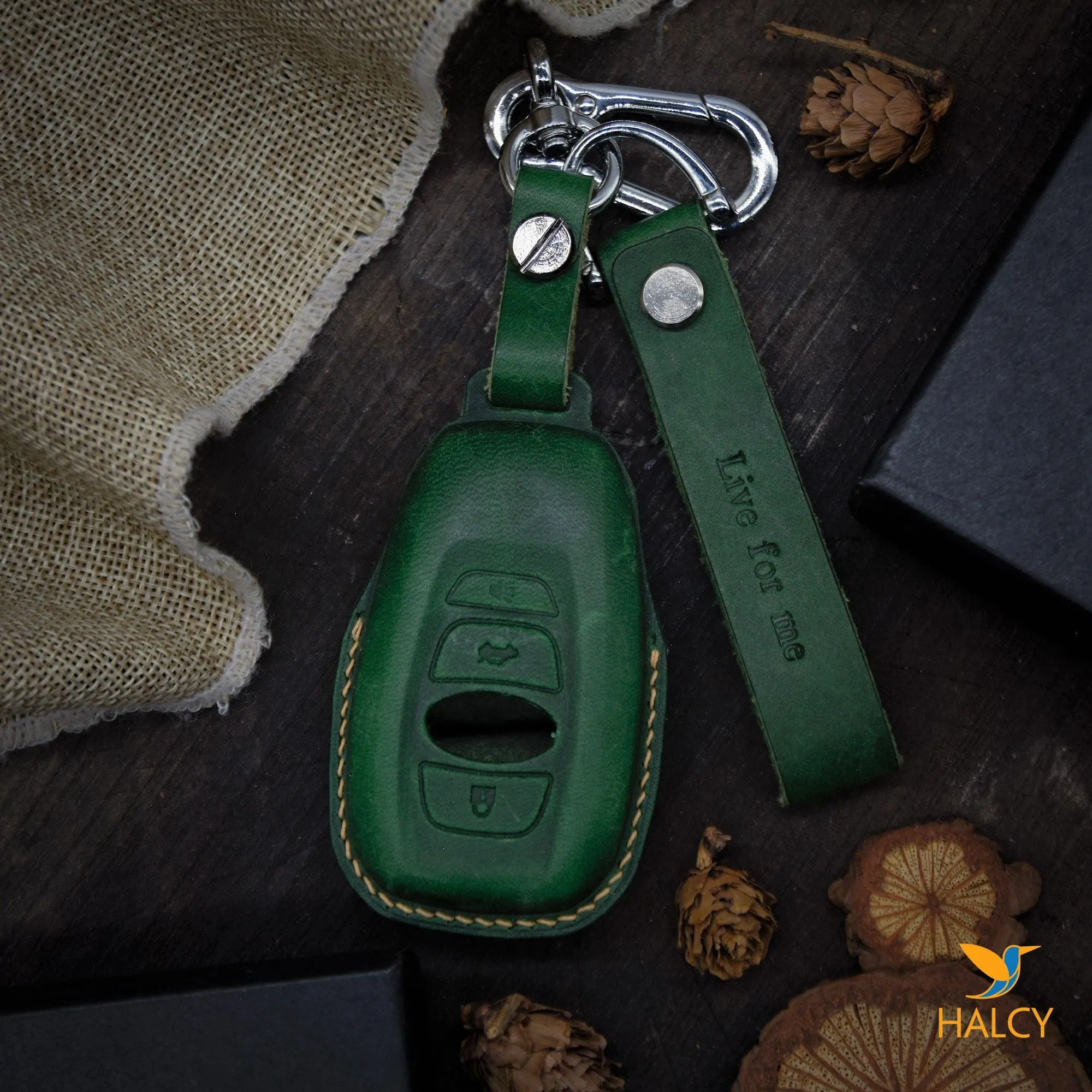 Leather Key Fob Cover Fit For Subaru Ascent, BRZ, Crosstrek, Forester, Impreza, Legacy, Outback, STI, WRX, Personalized keychain