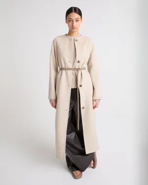 Long double-sided cashmere coat