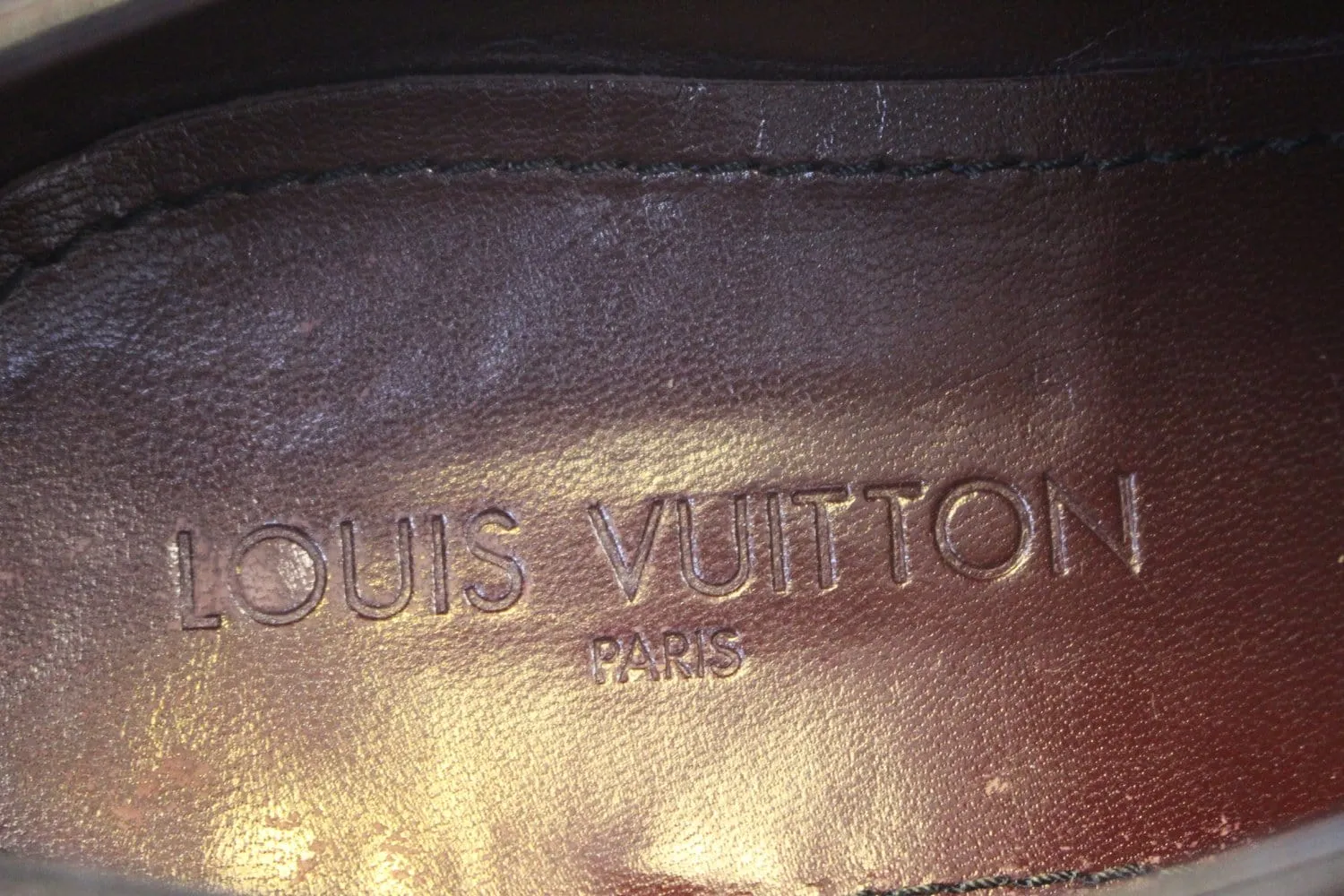 LOUIS VUITTON Greenwich Buckles Epi Burgundy Size 8.5 M Men's Shoes