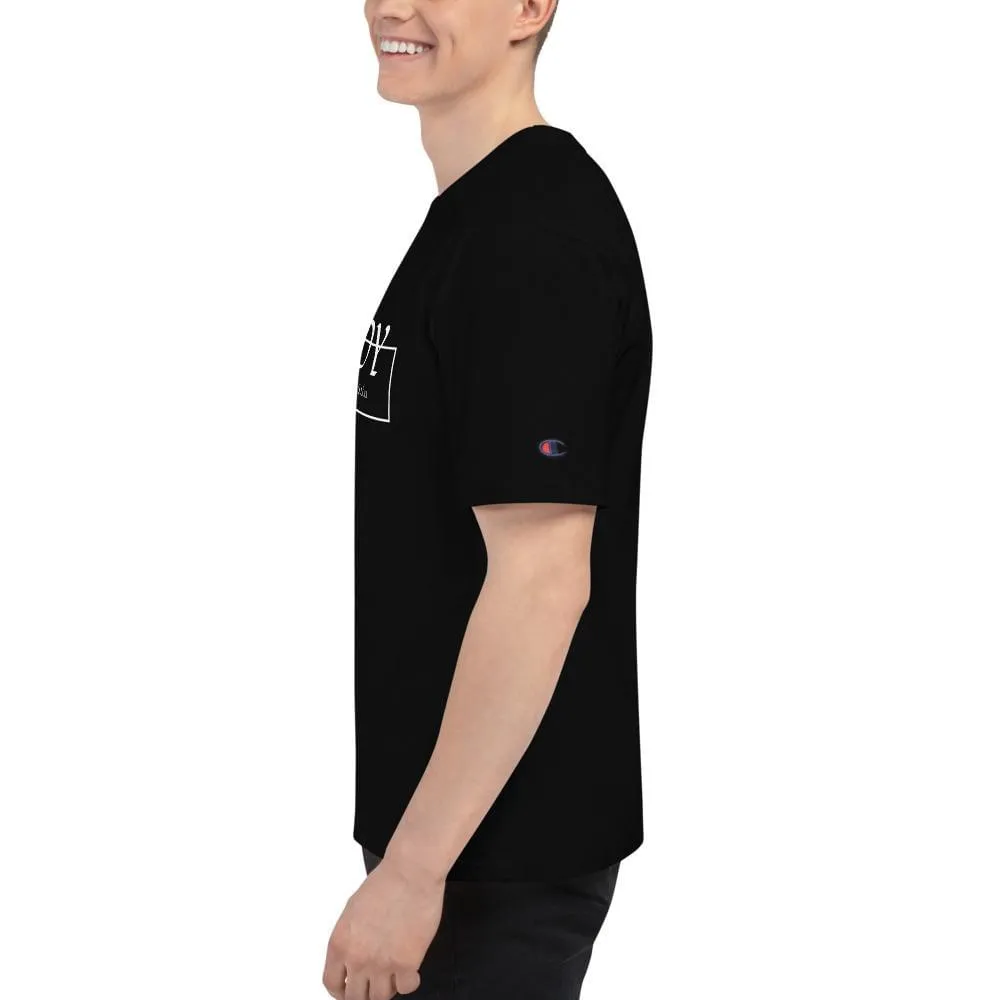 Love Honor Obey Zaddy Men's Champion T-Shirt - White on Black